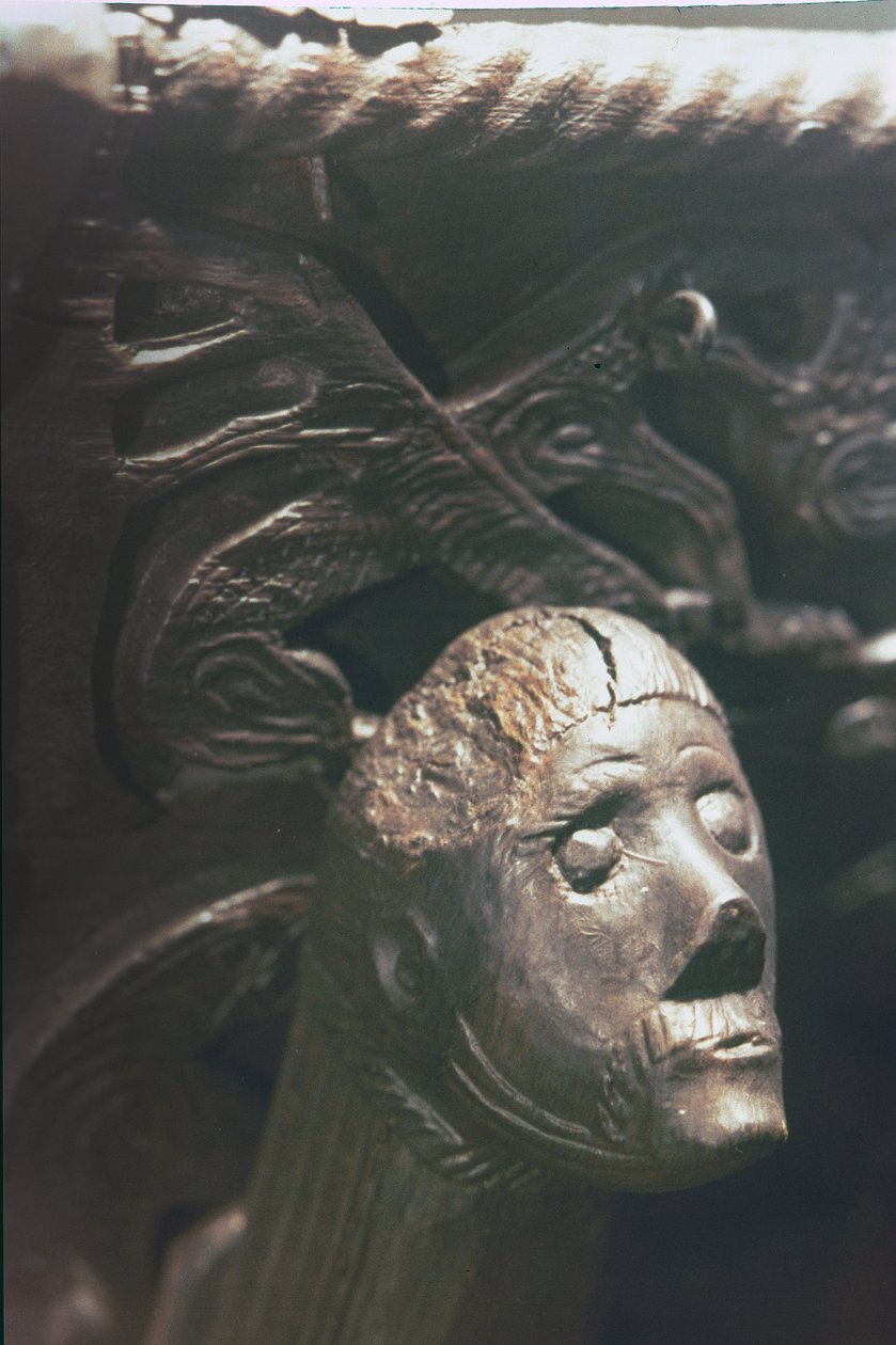 Bir Viking Uzun Gemisinden Figür Başı, 9. yüzyıl (ahşap) by Unbekannt