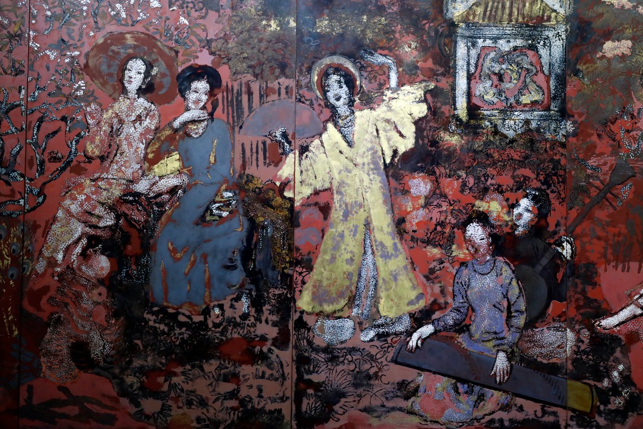 Güzel Sanatlar Müzesi, Müze, Kadın, Ahşap üzerine cila, Merkez, güney, kuzey baharı, Nguyen Gia Tri, Detay, Ho Chi Minh Şehri, Vietnam, 2018 (fotoğraf) by Unbekannt