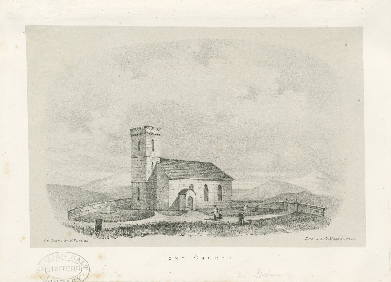 Foxt Kilisesi - litografi, nd [c 1840] by Unbekannt
