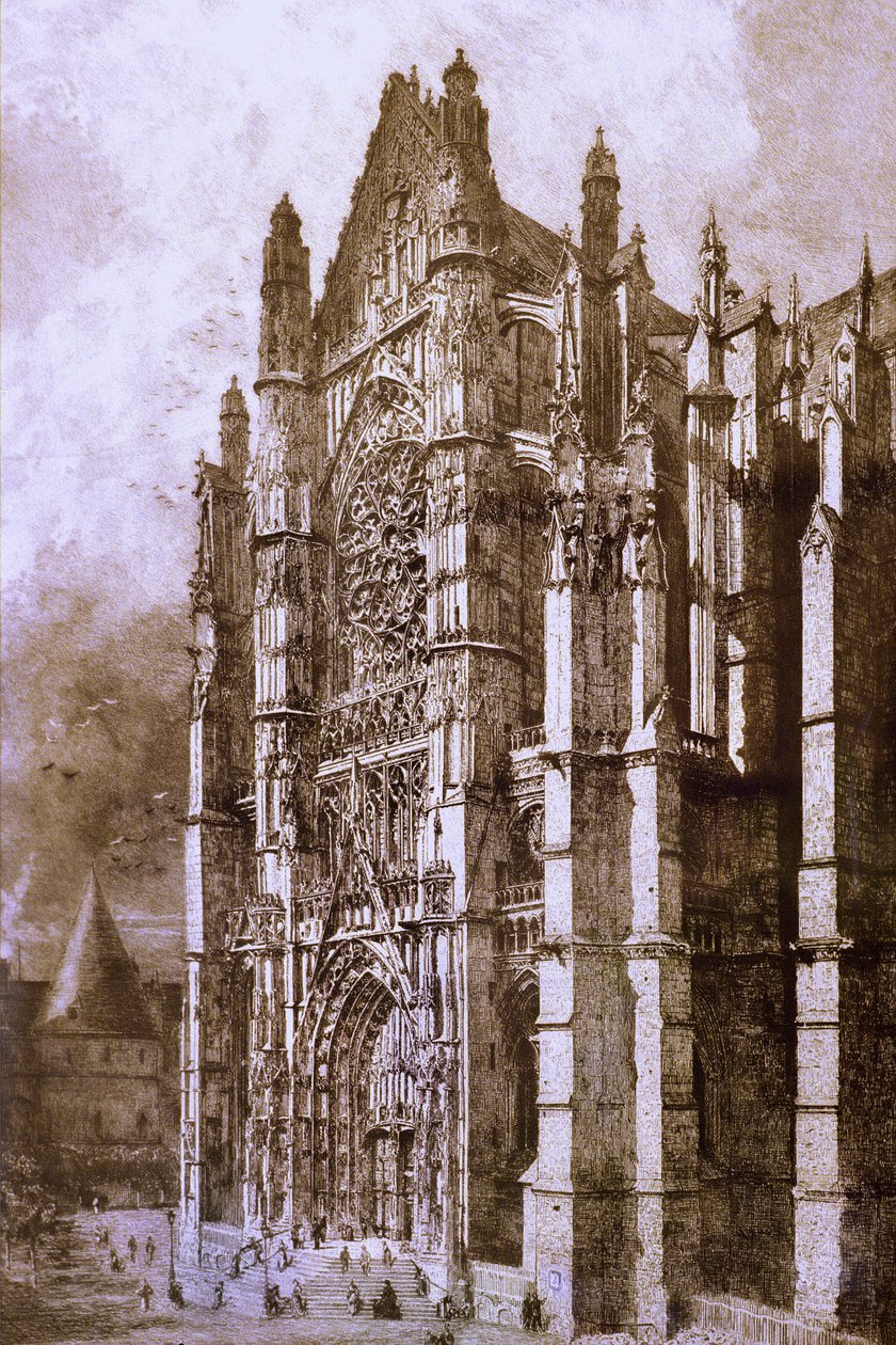 Fransa - Oise - Bölüm 60 - Beauvais - DR. Oise Bölge Müzesi - Gravür “” Beauvais Katedrali” by Unbekannt