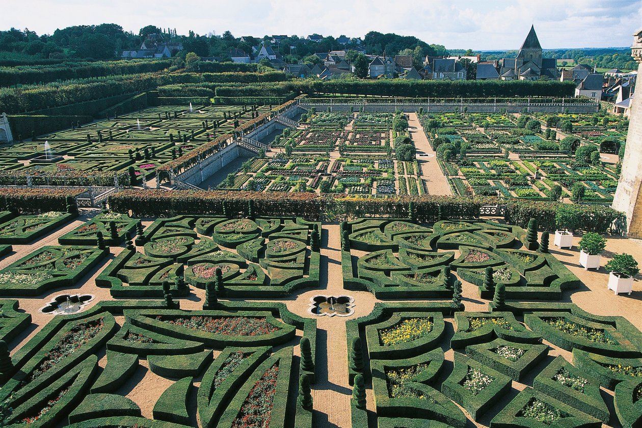 fransa, merkez, loire vadisi, bahçeler, villandry kalesi, bahçeler by Benjamin Baud