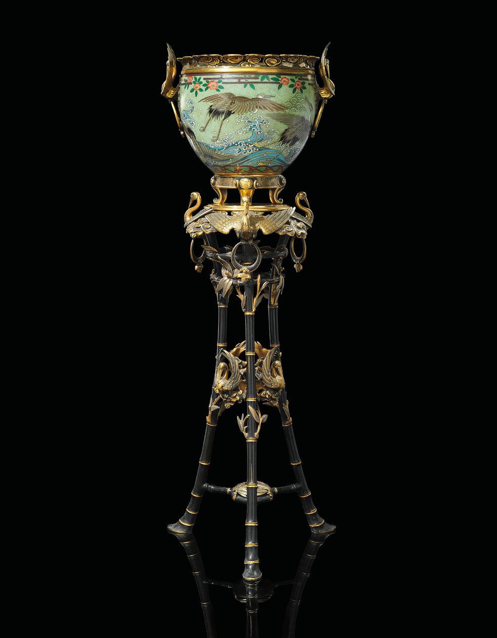 Fransız "Japonisme" Jardiniere-on-Stand, 1874 by Unbekannt