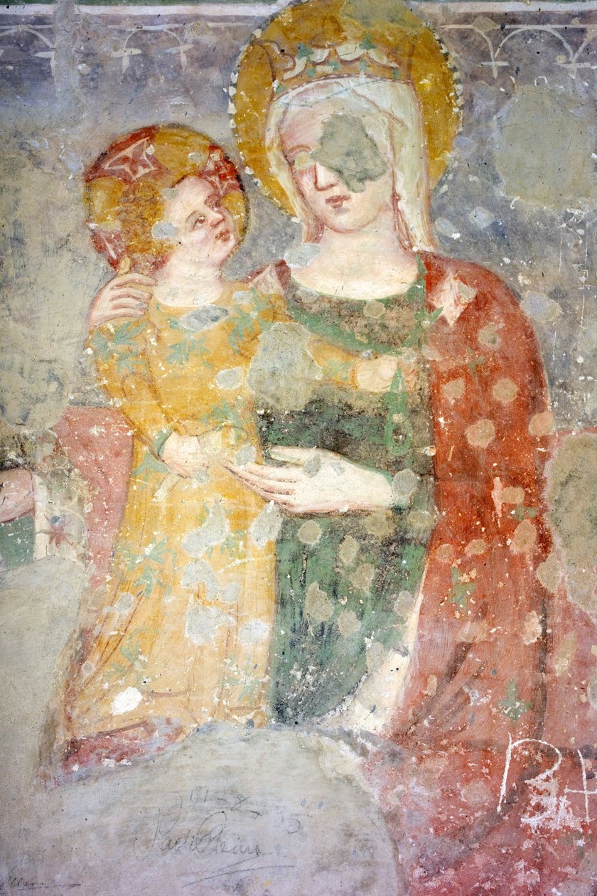 Fresk (XV), Limaria Küveti (XI Roma binası), Capitular Müzesi, Atri, Abruzzo, İtalya by Unbekannt