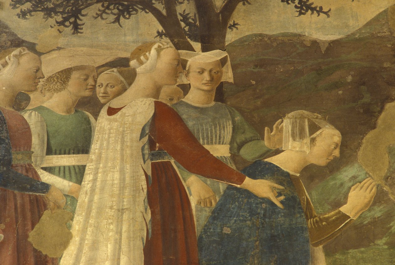 Fresk, San Francesco Bazilikası, Arezzo, Toskana, İtalya by Unbekannter Künstler