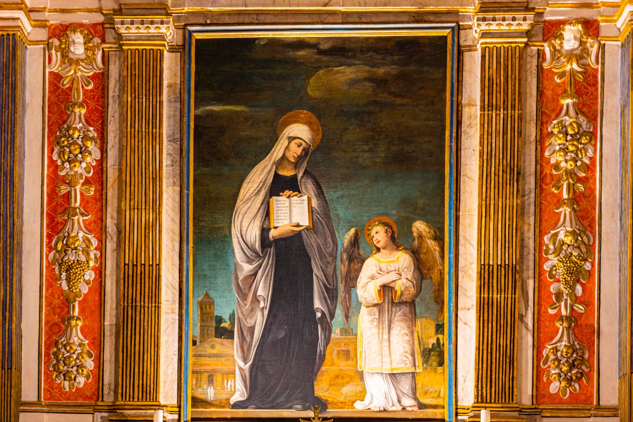 İncil motifli freskler, Monte Oliveto Maggiore Manastırı, Buonconvento, Toskana, İtalya, Avrupa yakınında by Unbekannter Künstler