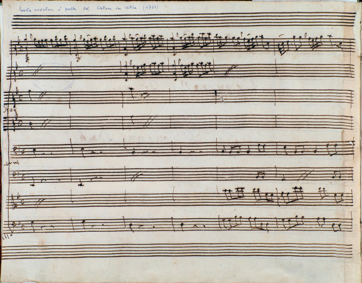 Johan Christian Bach'ın Alessandro Nell'Indie operasının müziklerinin ön yüzü (1761 tarihli orijinalinden tıpkıbasım) by Unbekannter Künstler