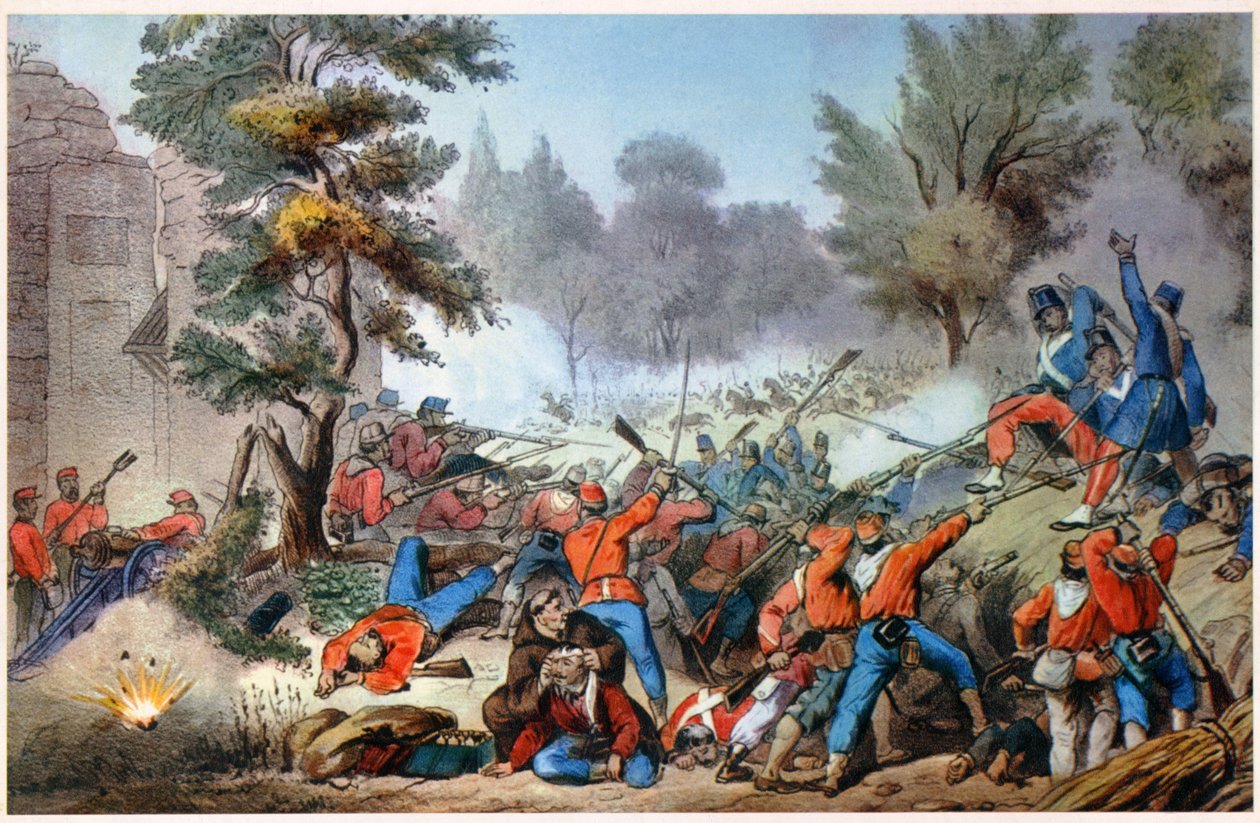 GARIBALDINI SESSA SAVAŞINDA 1860 (baskı) by Unbekannter Künstler