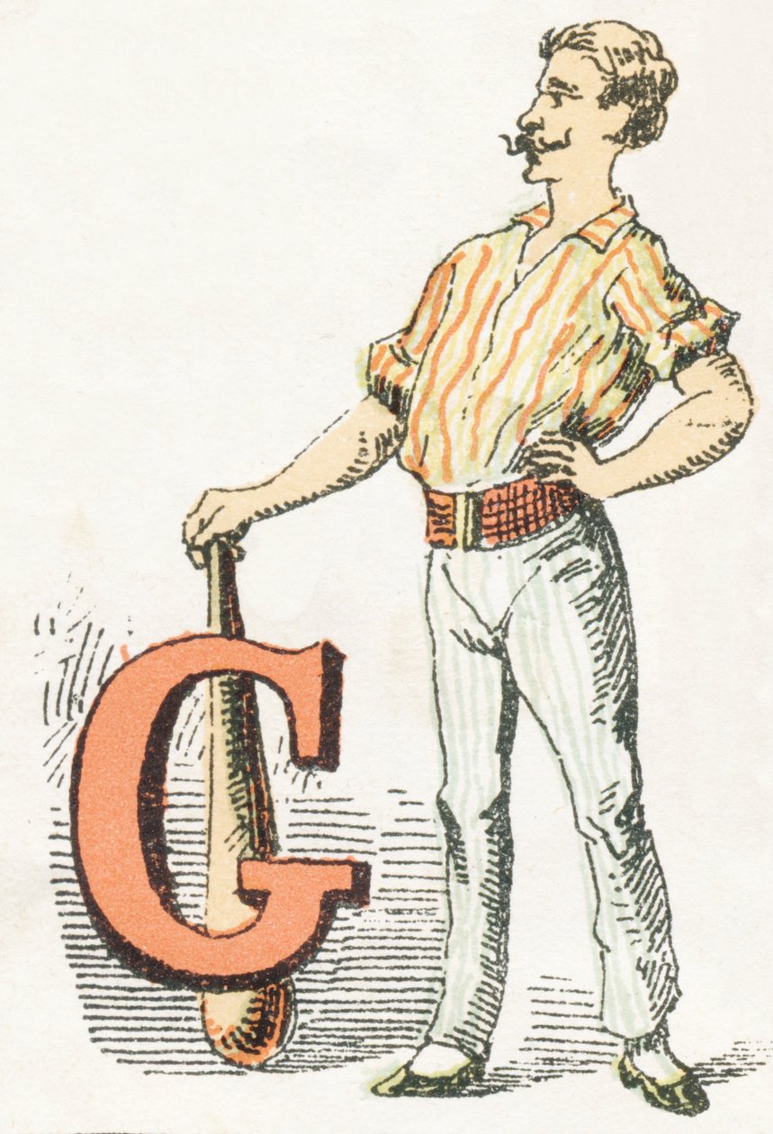 G - Jimnastik - Çocukça Alfabe, Editions Gordinne 1920 (gravür) by Unbekannt
