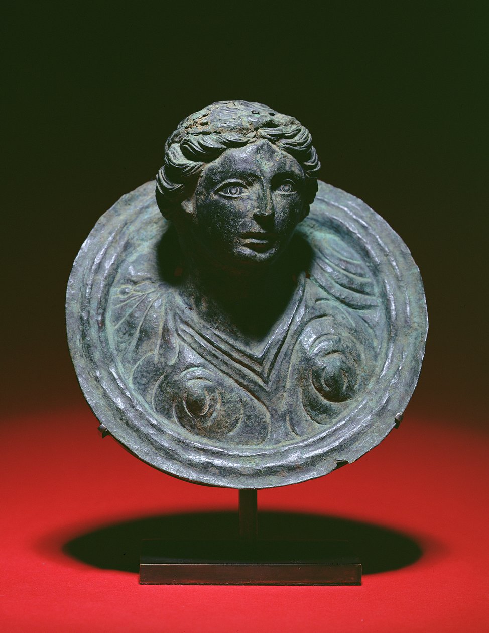 Bir kadın büstü ile Gallo-Roma repousse aplike yuvarlak, MS 2.-3. yüzyıl (bronz) by Unbekannt