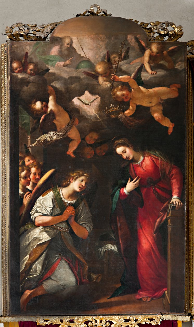 Cenova, Duomo (St Lawrence Katedrali), içeride, Kuzey koridor: "Müjde, G tarafından by Unbekannter Künstler