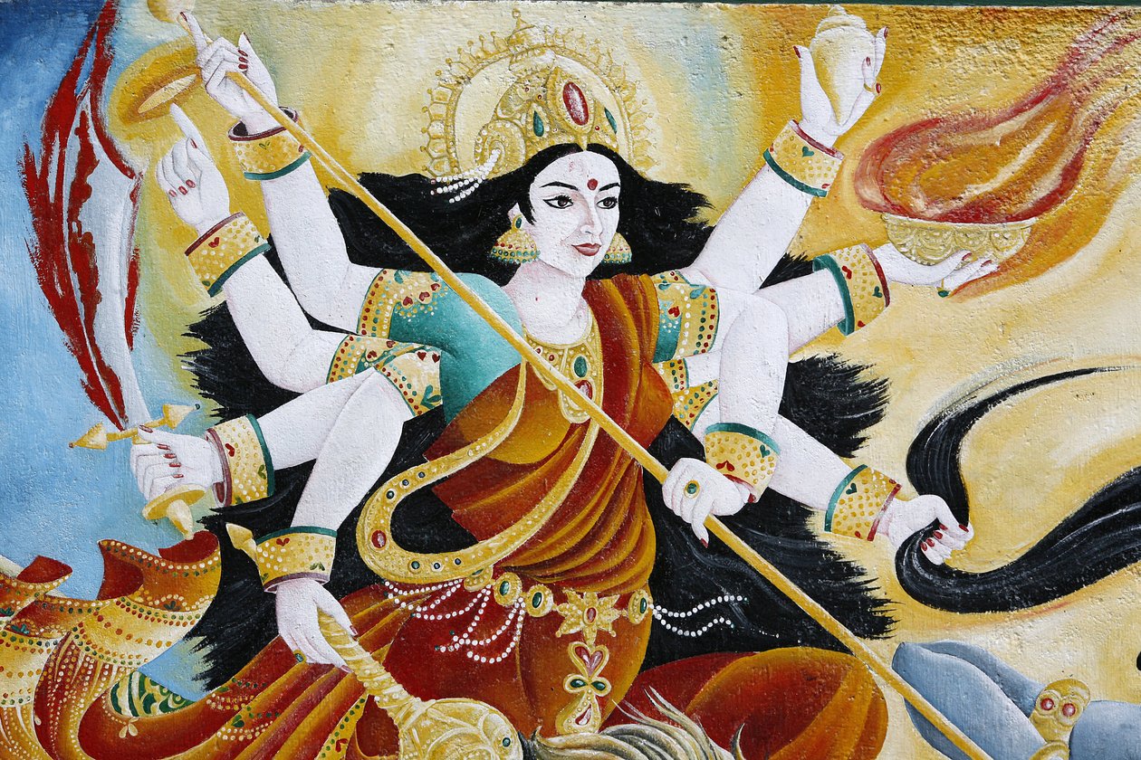 Tanrıça Durga kötülüğü yenerek, Katmandu, Nepal by Unbekannt