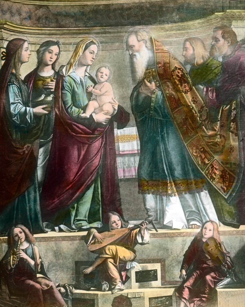 Goethe Venedik'e seyahat ediyor, burada Carpaccio'nun İsa'yı tapınakta gösteren Kutsal Meryem tablosu by Unbekannter Künstler