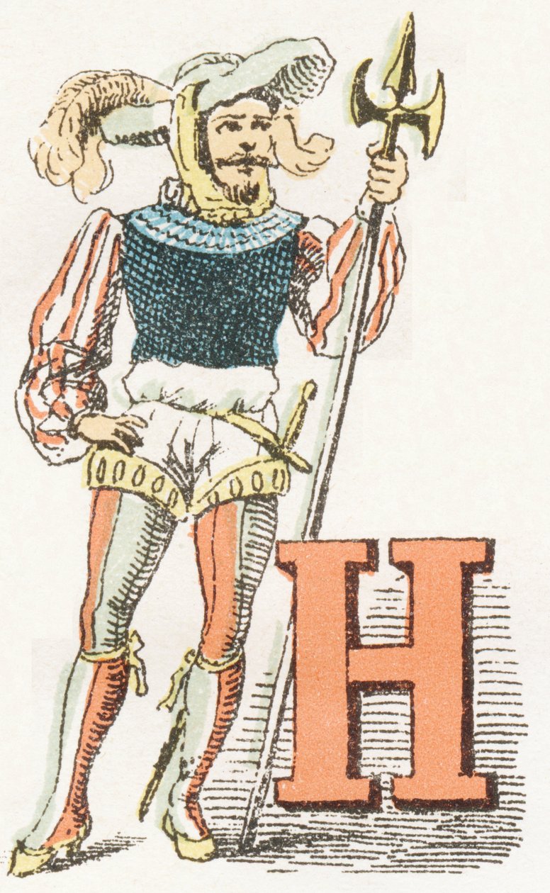 H - Hallebardier - Childish Alphabet, Editions Gordinne 1920 (gravür) by Unbekannt