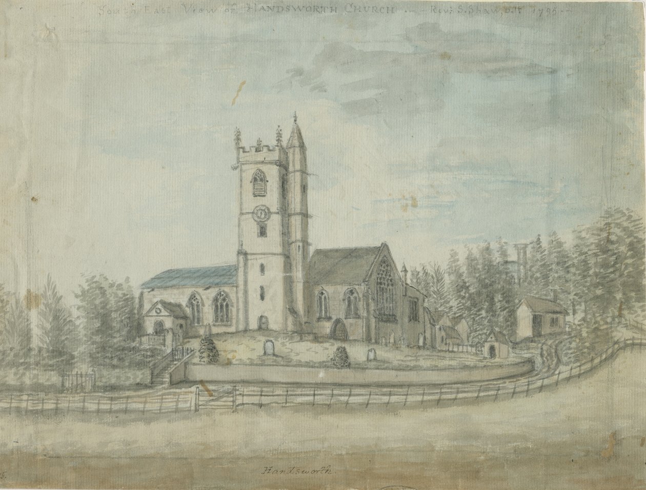 Handsworth Kilisesi: sulu boya, 1769 by Unbekannt