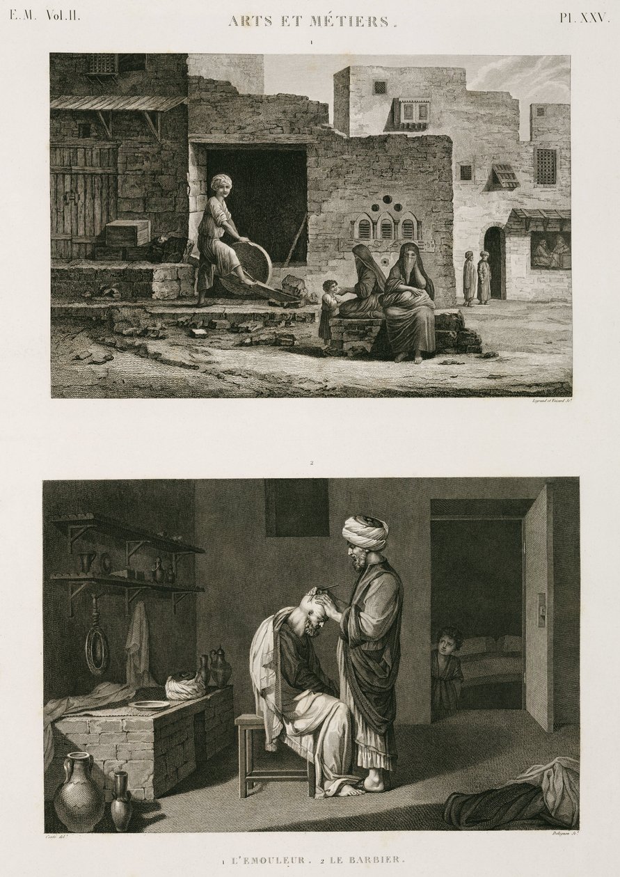 Hırdavat ve Hırdavat Bıçak öğütücü ve berber, Mısır, c 1798 by Unbekannt