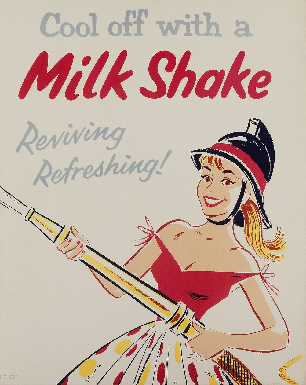 Sağlık Eğitimi Bir milk shake ile serinleyin, poster by Unbekannt