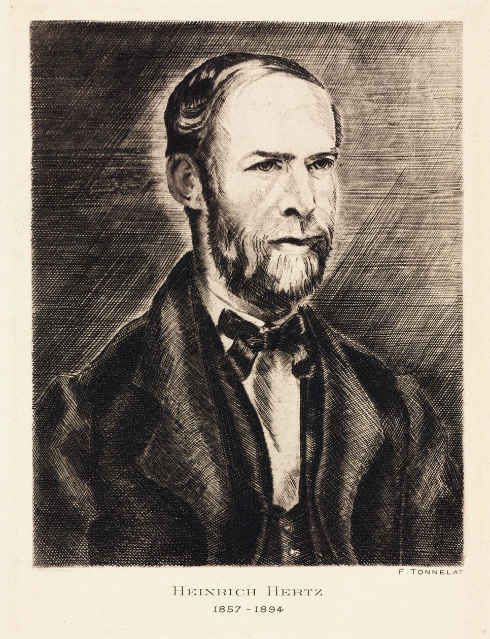 Heinrich Hertz, Alman fizikçi, 19. yüzyılın sonlarında by Unbekannt