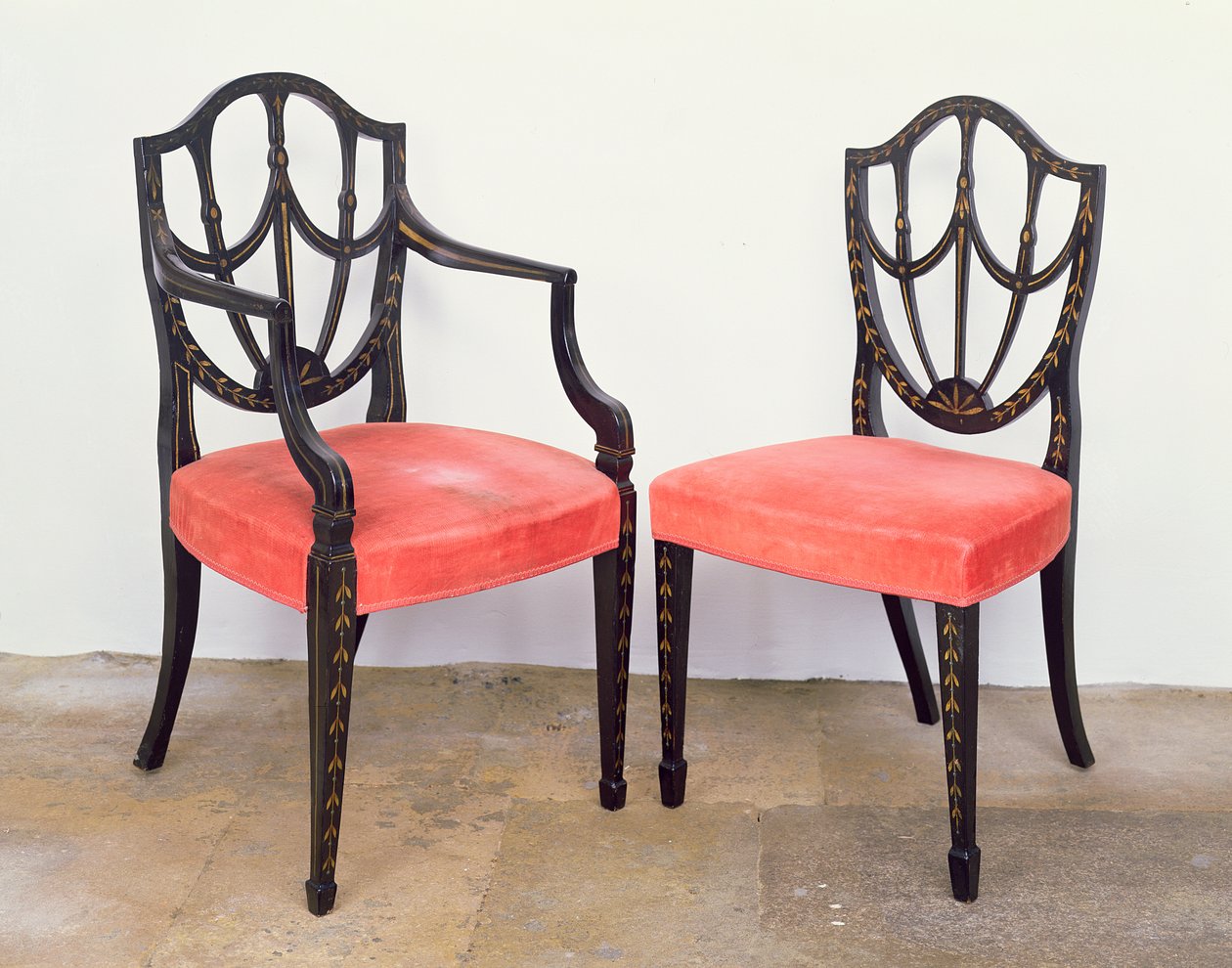 Hepplewhite yemek sandalyeleri, George III by Unbekannt