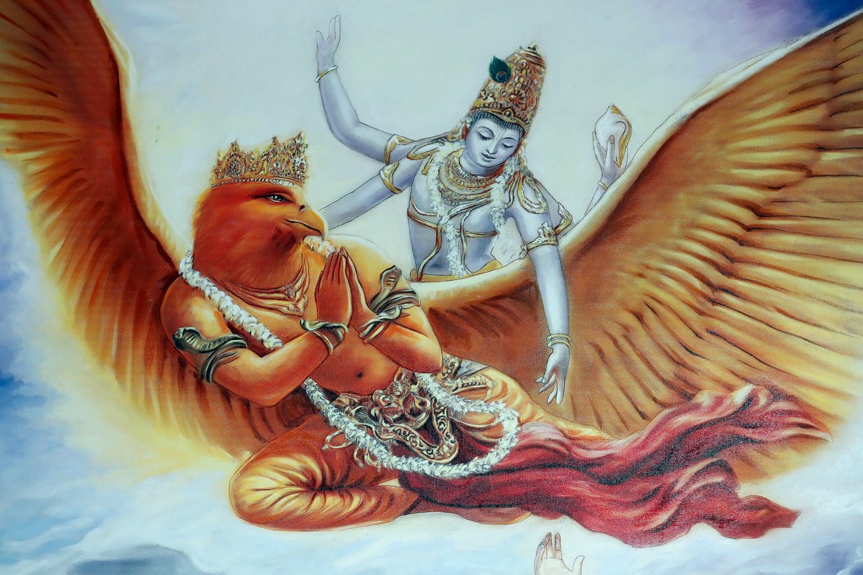 Batu Mağaraları Hindu tapınağı ve tapınağı, Hindu tanrısı Vishnu, Kuala Lumpur, Malezya (fotoğraf) by Unbekannt