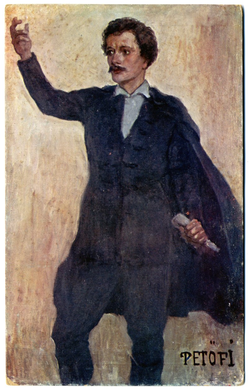 Tarih. Macaristan. Şair ve devrimci Sandor Petofi. Kartpostal, Macaristan, 1920 dolayları (kartpostal) by Unbekannter Künstler