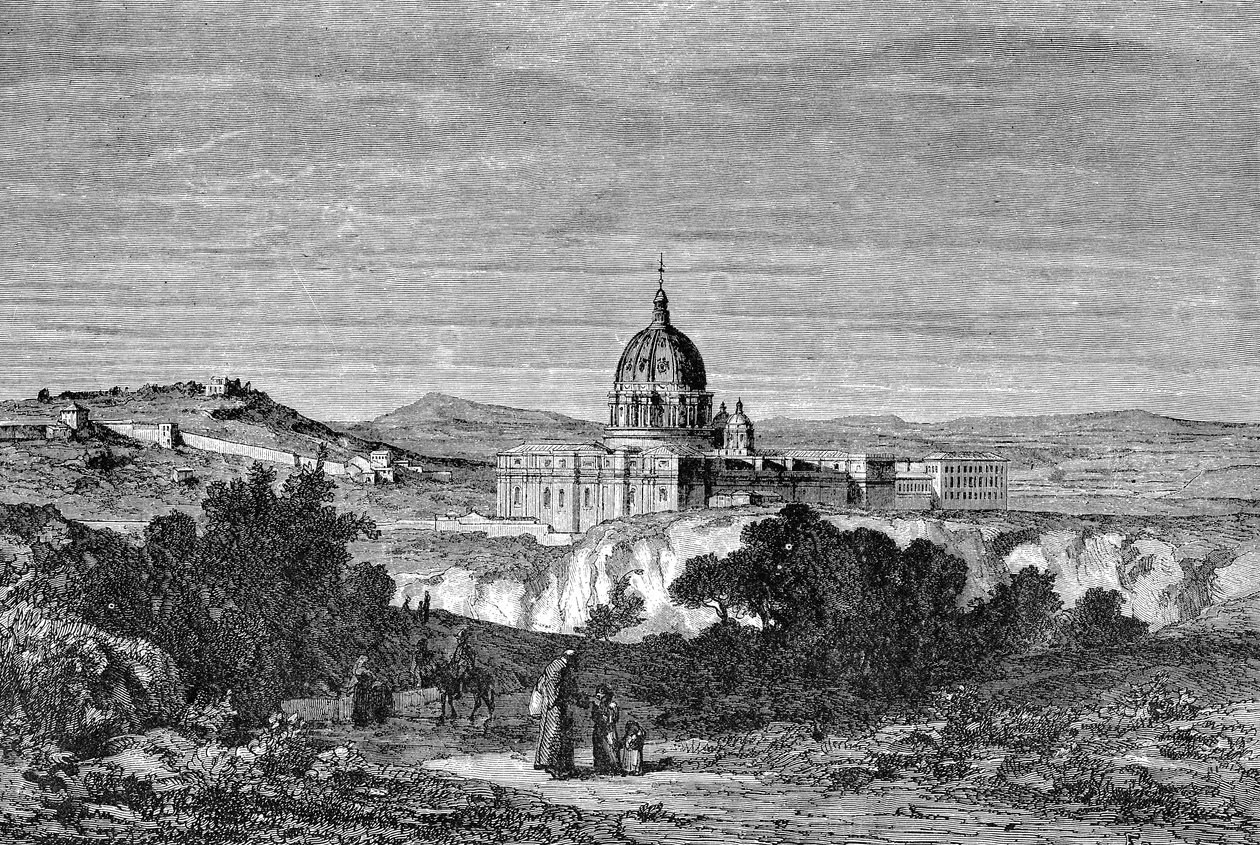 Antik Roma Tarihi. 1872 Aziz Petrus Bazilikası ve Vatikan Sarayları
