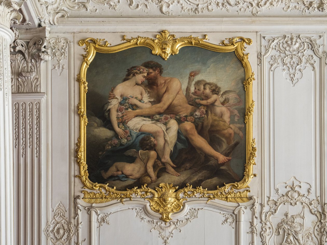 Herkül ve Hebe'nin Kızlık Zarı. Charles Tremolieres'in (1703-1739) tablosu. Prensin odası. Otel de Soubise, Paris by Unbekannt