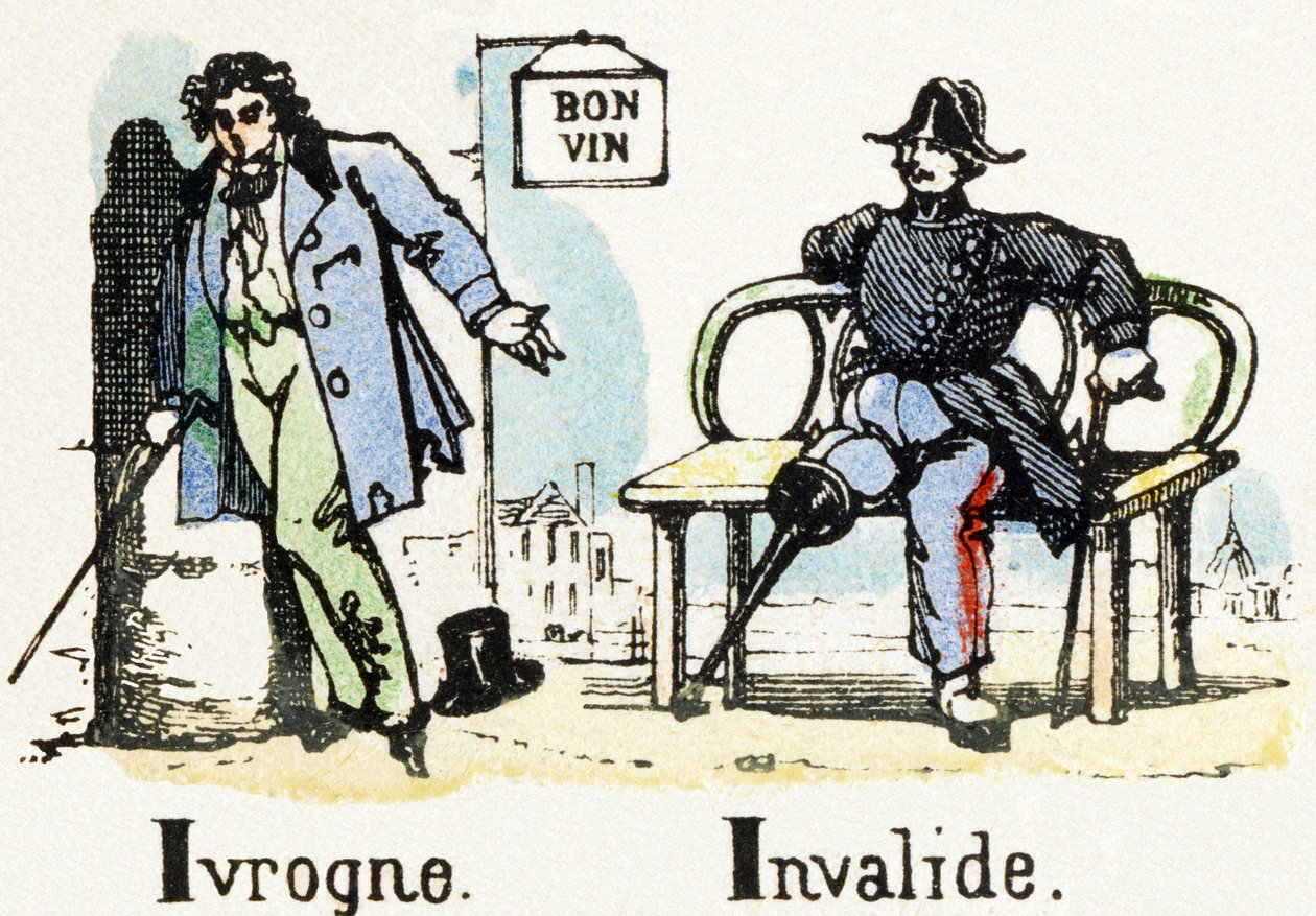 I - Ivrogne Invalide - Alfabe - çocuk eğlencesi - Görüntü epinal, popüler seri c.1890 (illüstrasyon) by Unbekannt
