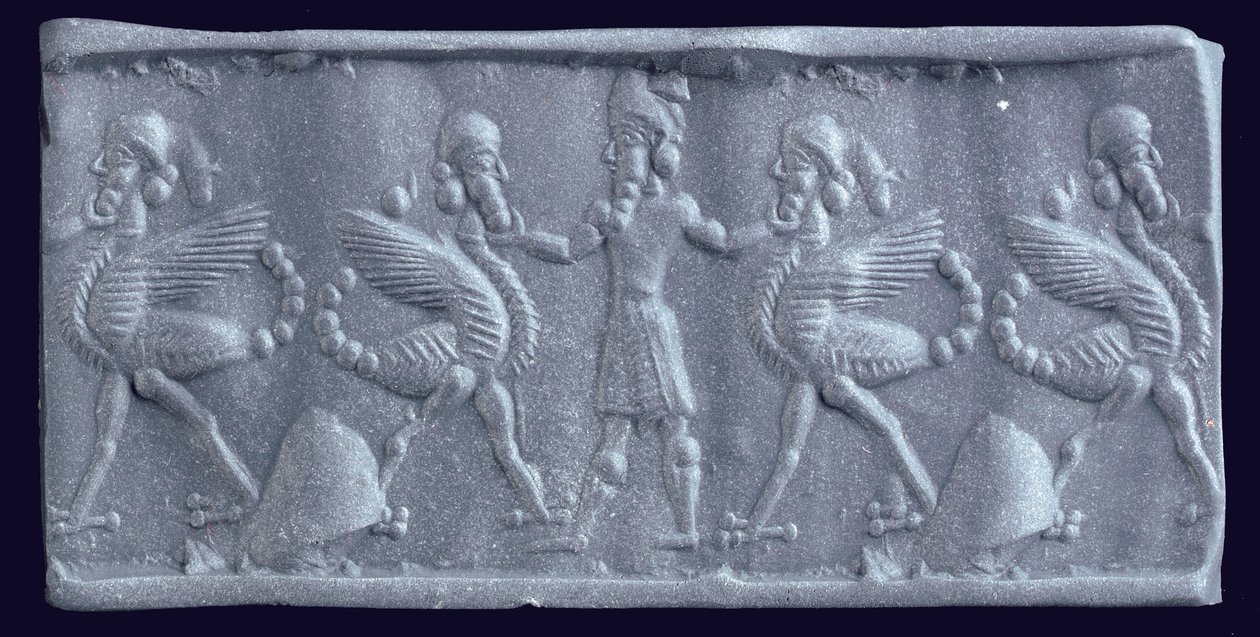 Bir Neo-Babil Silindir Mühründen İzlenim, MÖ 750-600 dolayları by Unbekannt