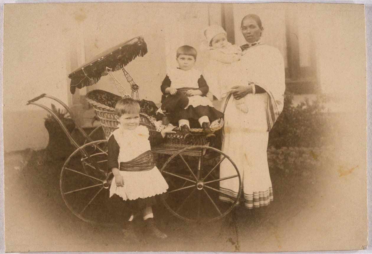 Avrupa suçlamaları ile Hint ayah, c 1870 by Unbekannt
