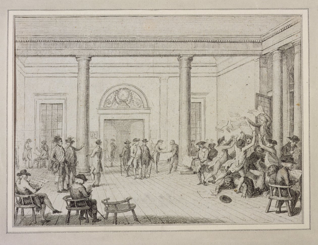 Borsa İçi, c.1790 (gravür) by Unbekannt