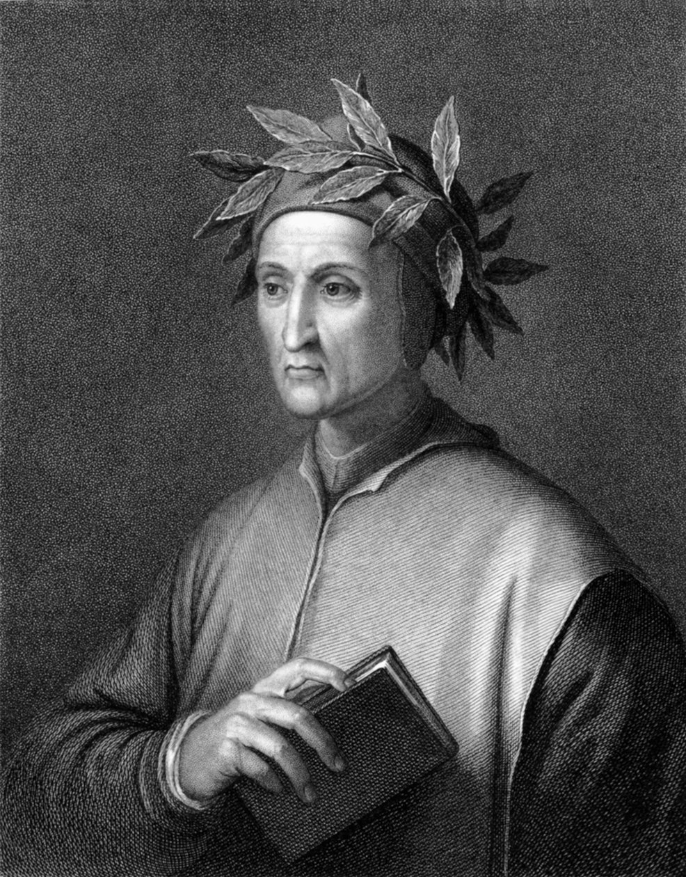 İtalyan şair Dante Alighieri (s/b fotoğraf) by Unbekannt