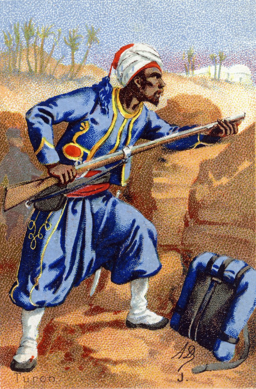 J: Türk. "Askeri Alfabe" gravürü. Illustrator