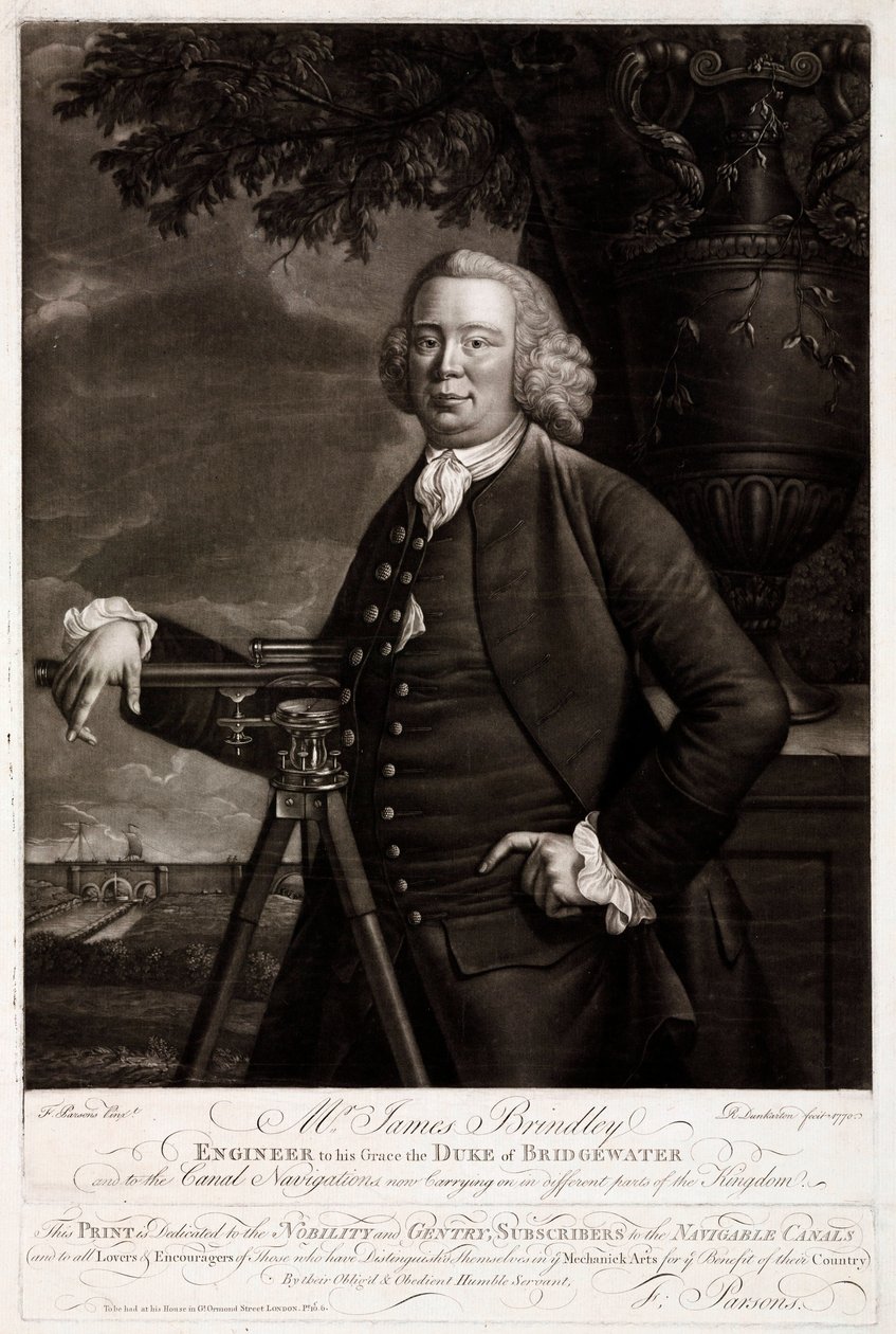 James Brindley, İngiliz inşaat mühendisi ve kanal oluşturucu by Unbekannt