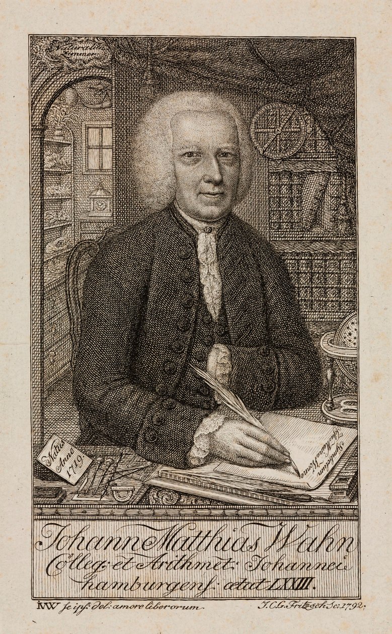 Johann Matthias Wahn, Alman matematikçi, c1792 by Unbekannt