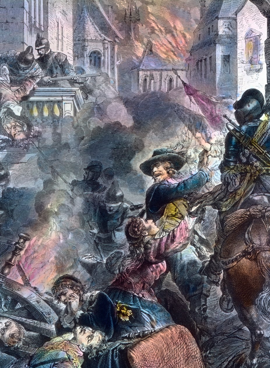 Johann Tserclaes, Magdeburg şehrinde savaşıyor by Unbekannter Künstler