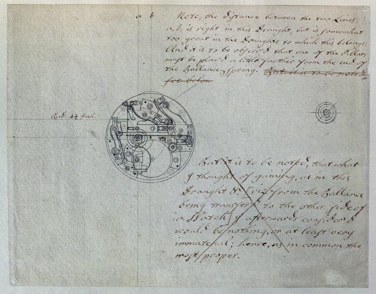 John Harrison'ın, 19 Haziran 1755'te Boylam Kurulu'na bahsettiği, John Harrison (1693-1776) ve oğlu William (c.1726-72) tarafından derlenen bir dizi mekanik not ve çizimden bahsettiği 'küçük saat' tasarımı (kağıt üzerine kalem ve mürekk by Unbekannt