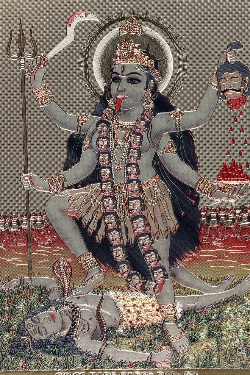 Kali: Hindu Zaman, Yaratılış, Yıkım, Şiddet ve Güç Tanrıçası. by Unbekannter Künstler