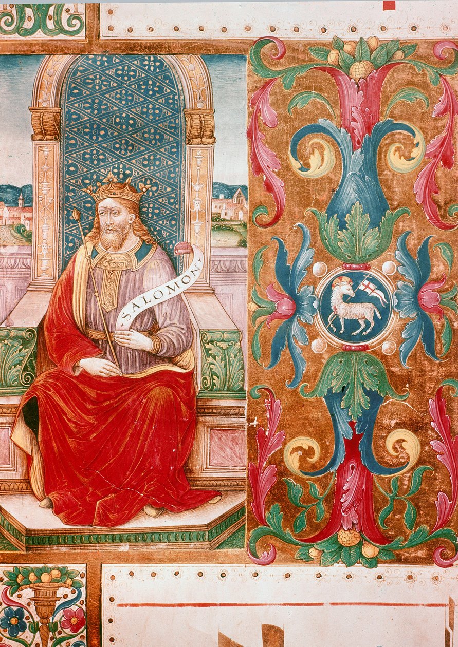 Tahttaki Kral Süleyman, El yazması Ms. K C 43, Floransa, Museo del 
