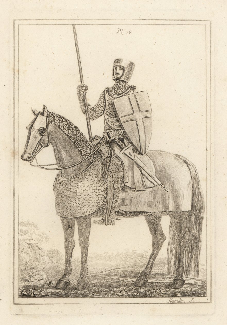 Kral Henry II zamanının zırhlı şövalyesi veya silahlı adam by Unbekannt