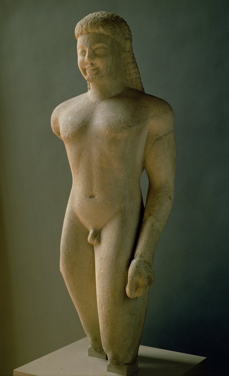 Kouros, Yunan, Paros'tan, Asklepios tapınağının yakınında, MÖ 540 dolayları (mermer) (ayrıca bkz. 154092) by Unbekannt