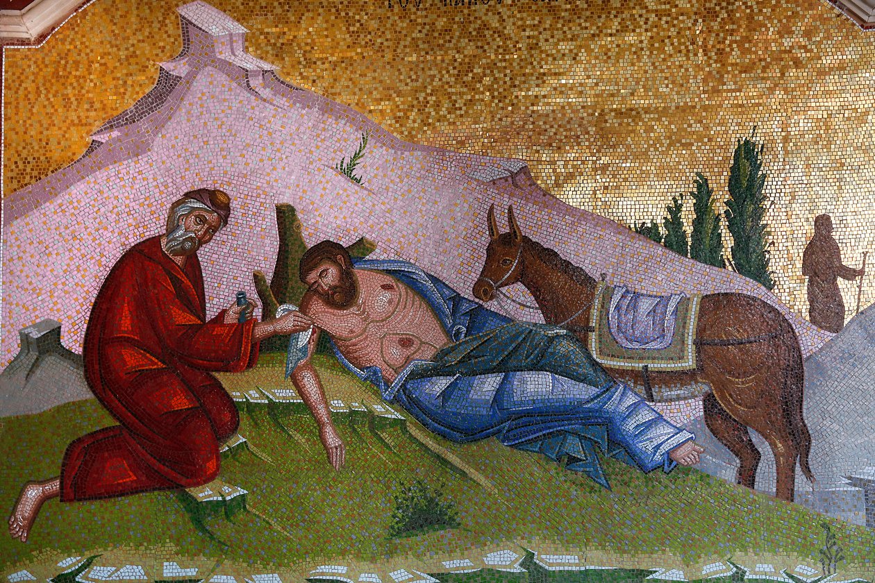 Kykkos Manastırı, Kıbrıs. Mozaik. Good Samaritan, 20150510, Pedoulas, Kıbrıs by Unbekannt