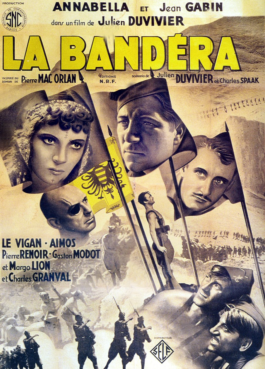 Annabella ve Jean Gabin 1935 ile Julien Duvivier tarafından La Bandera by Unbekannt