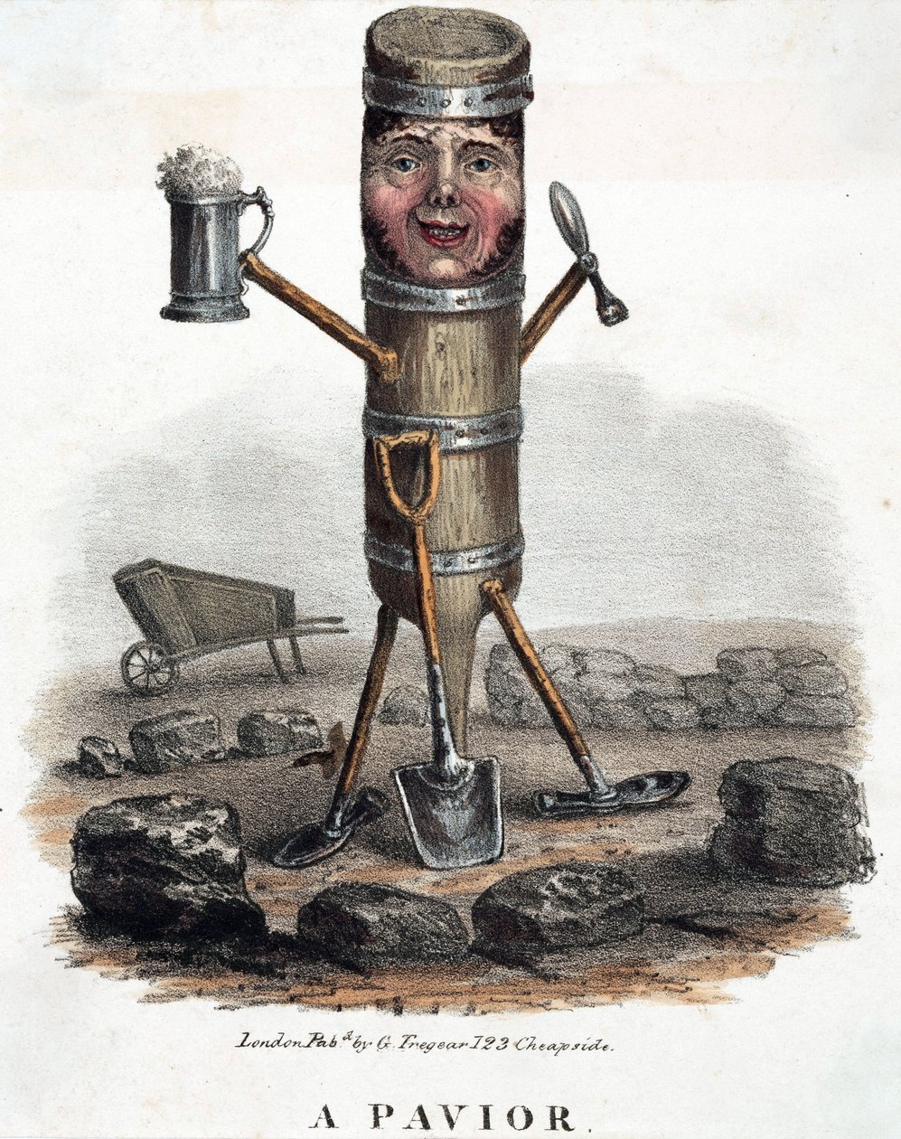 Finişer, ticaretinin araçlarıyla inşa edilen figür, 1810-1860 dolaylarında by Unbekannt
