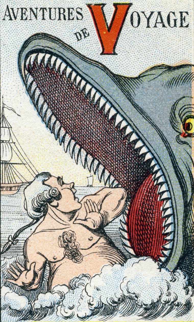 Harf V: Seyahat Maceraları. "ABC Les Images en Alphabet" de gravür. Epinal görüntüleme. Pellerin ve Cie, matbaacı-yayıncı, Epinal, 19. yüzyıl sonu, 1890 dolayları. 10 sayfa. Karartma: 19,5 x 13,5 cm by Unbekannt