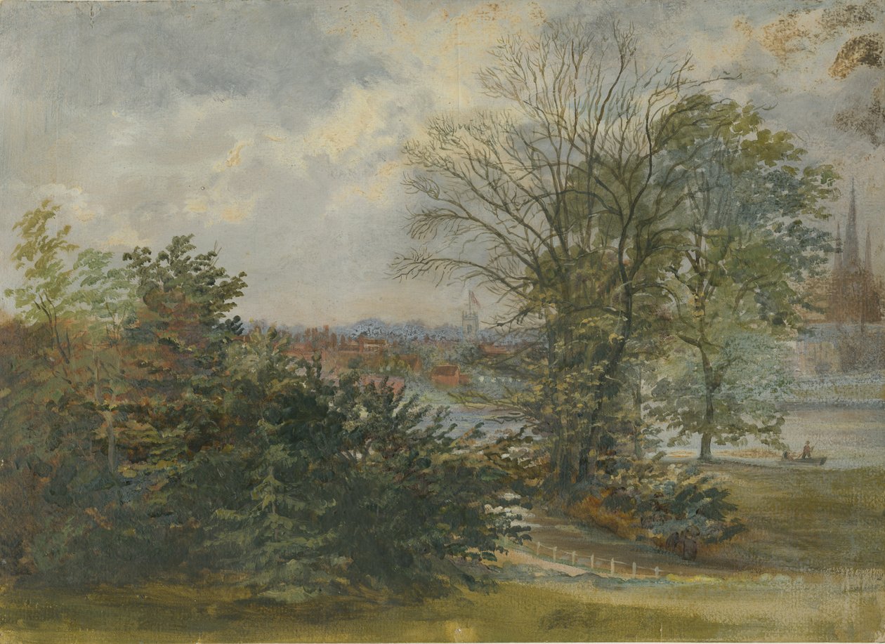 Lichfield - Uzak Görünüm: yağlı boya ve [?19th Century] by Unbekannt
