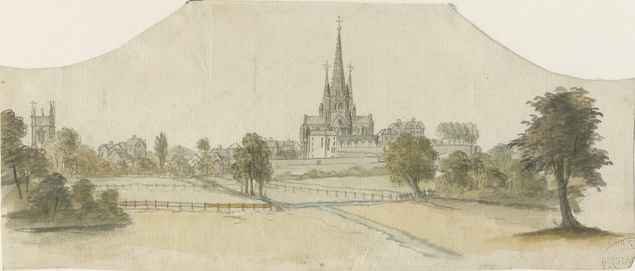 Lichfield Katedrali - Doğu Görünümü by Unbekannt
