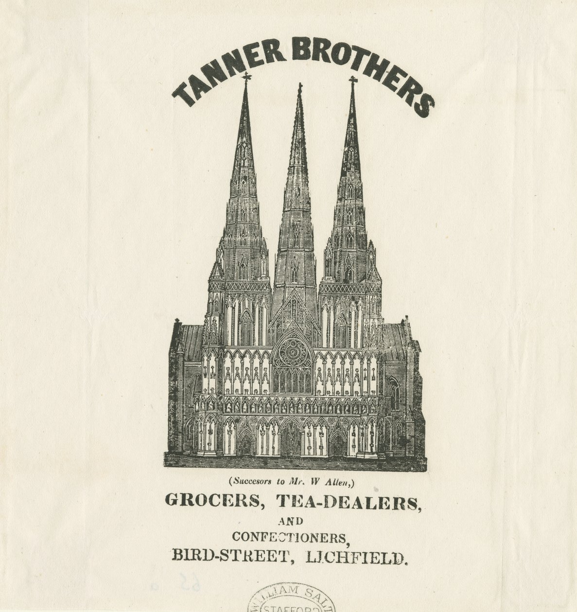 Lichfield Katedrali - Batı Cephesi: baskı ve [?19th Century] by Unbekannt