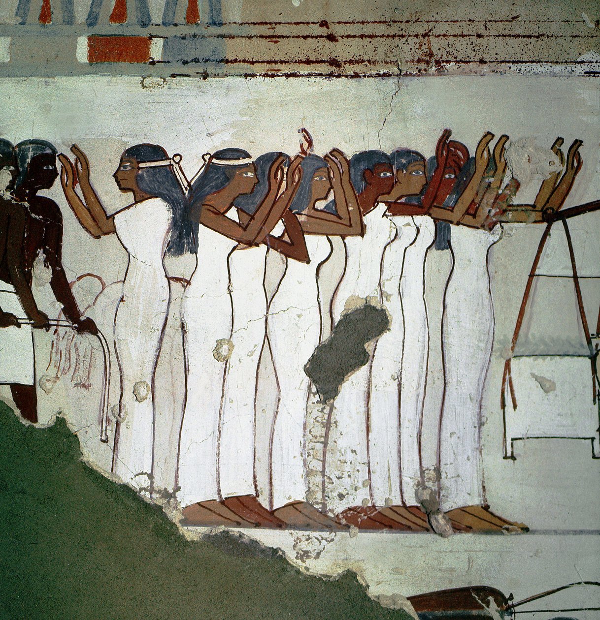 Luxor Thebes: Soyluların mezarlığı, ağlayanlar grubu. (18. Hanedan). by Leopold Blonder