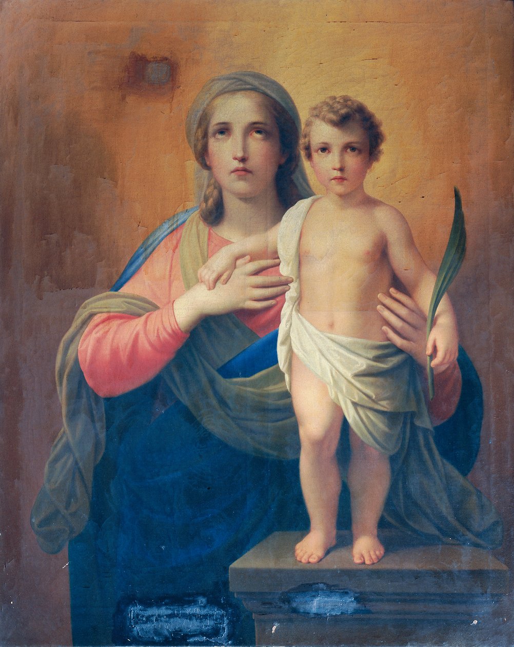 madonna ve çocuk by Unbekannter Künstler