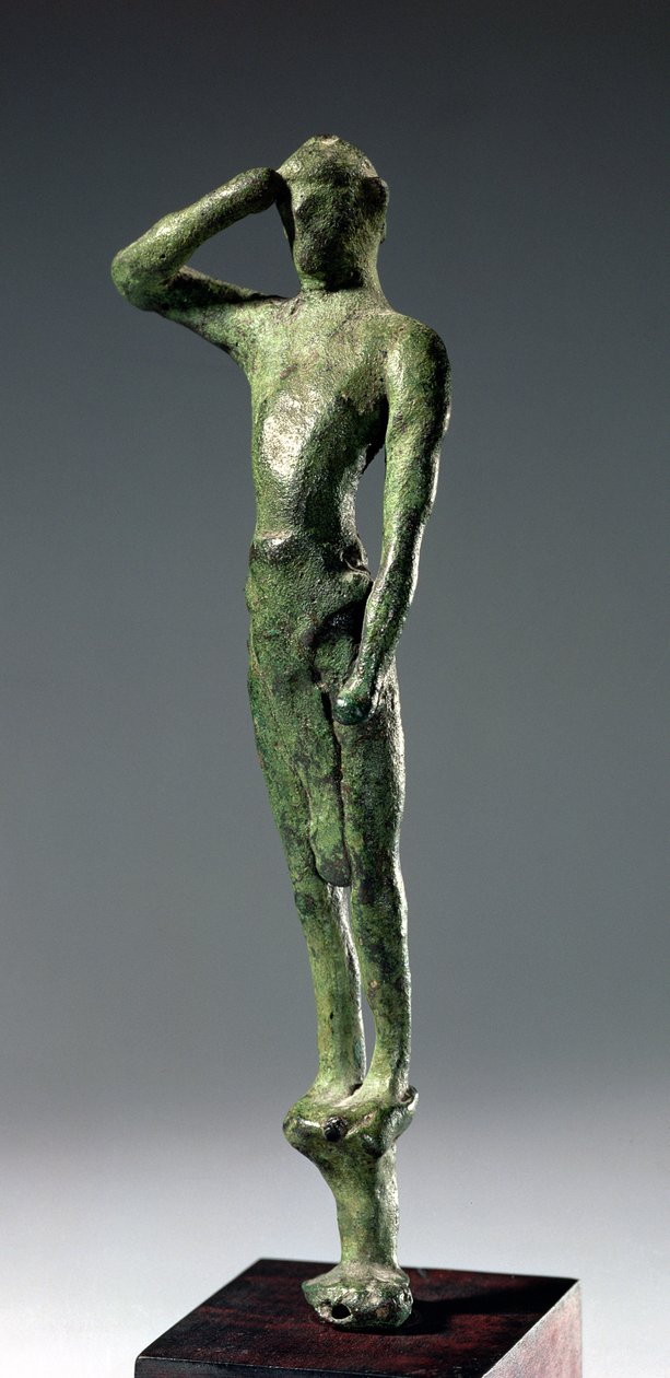 Dua eden adam, Psychso Mağarası, Girit, geç Minos dönemi, MÖ 1500 dolaylarında, Arkaik Yunan bronz heykeli by Unbekannt
